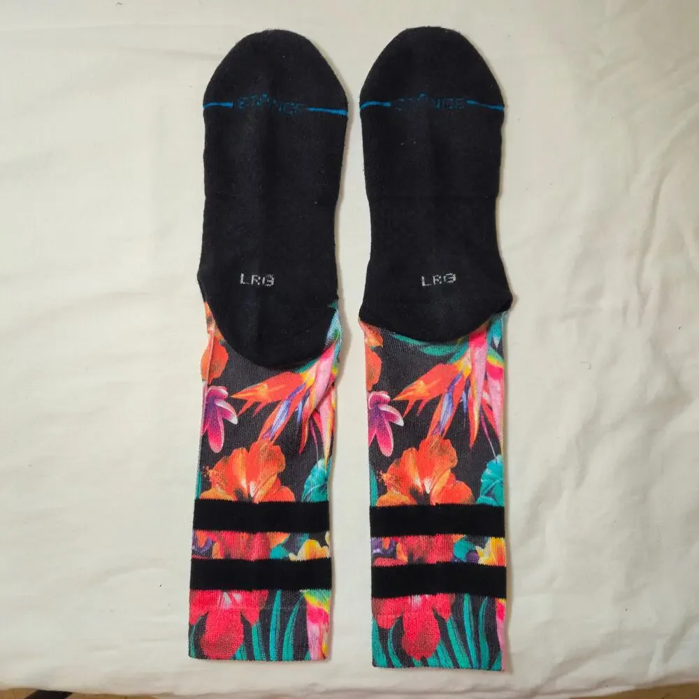 Stance Pau St Tropical Floral Crew Socks Men’s L